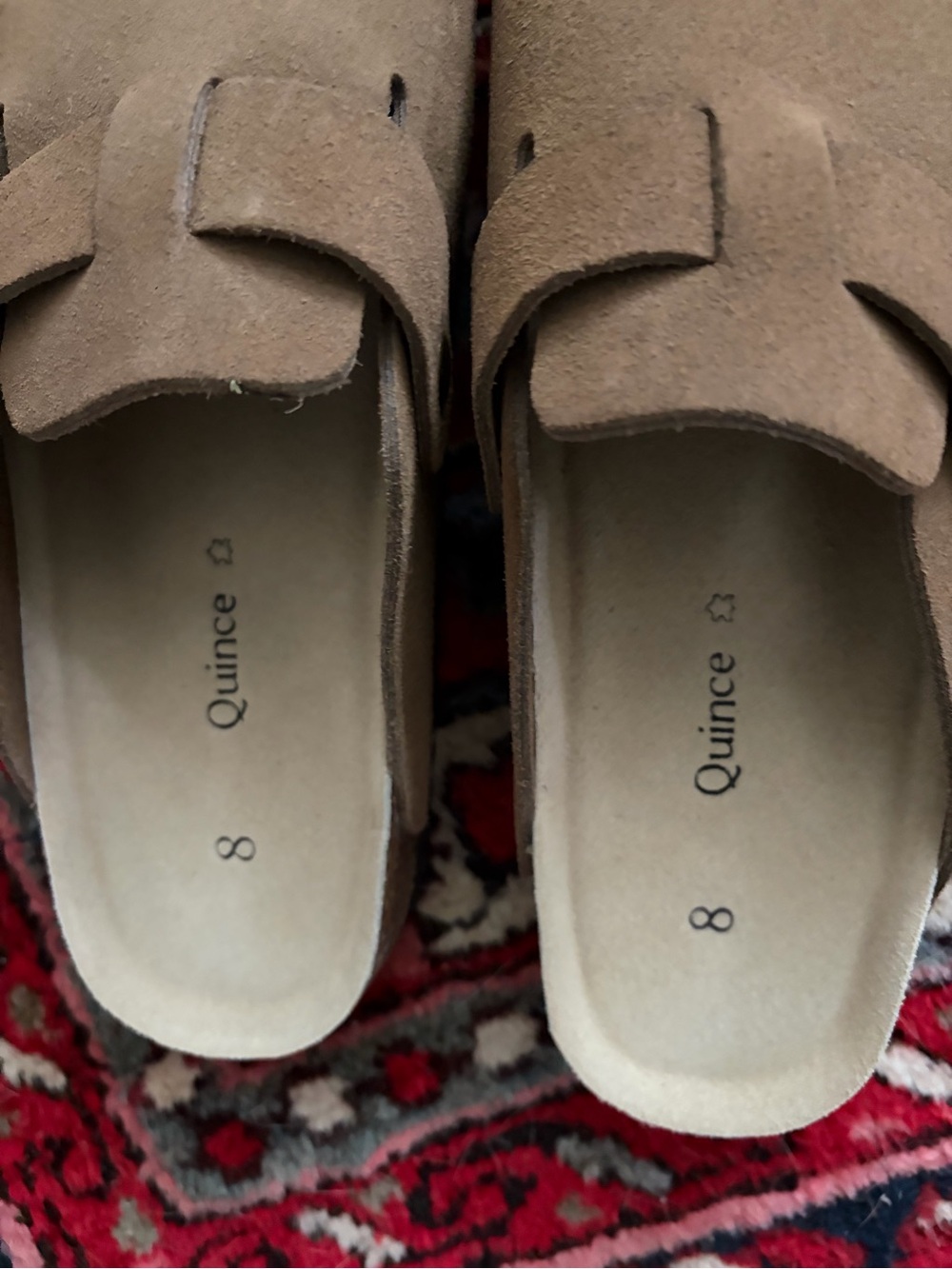 Quince Water Repellent Suede Clog Mule in color "Cafe" size 8 - Picture 3 of 5